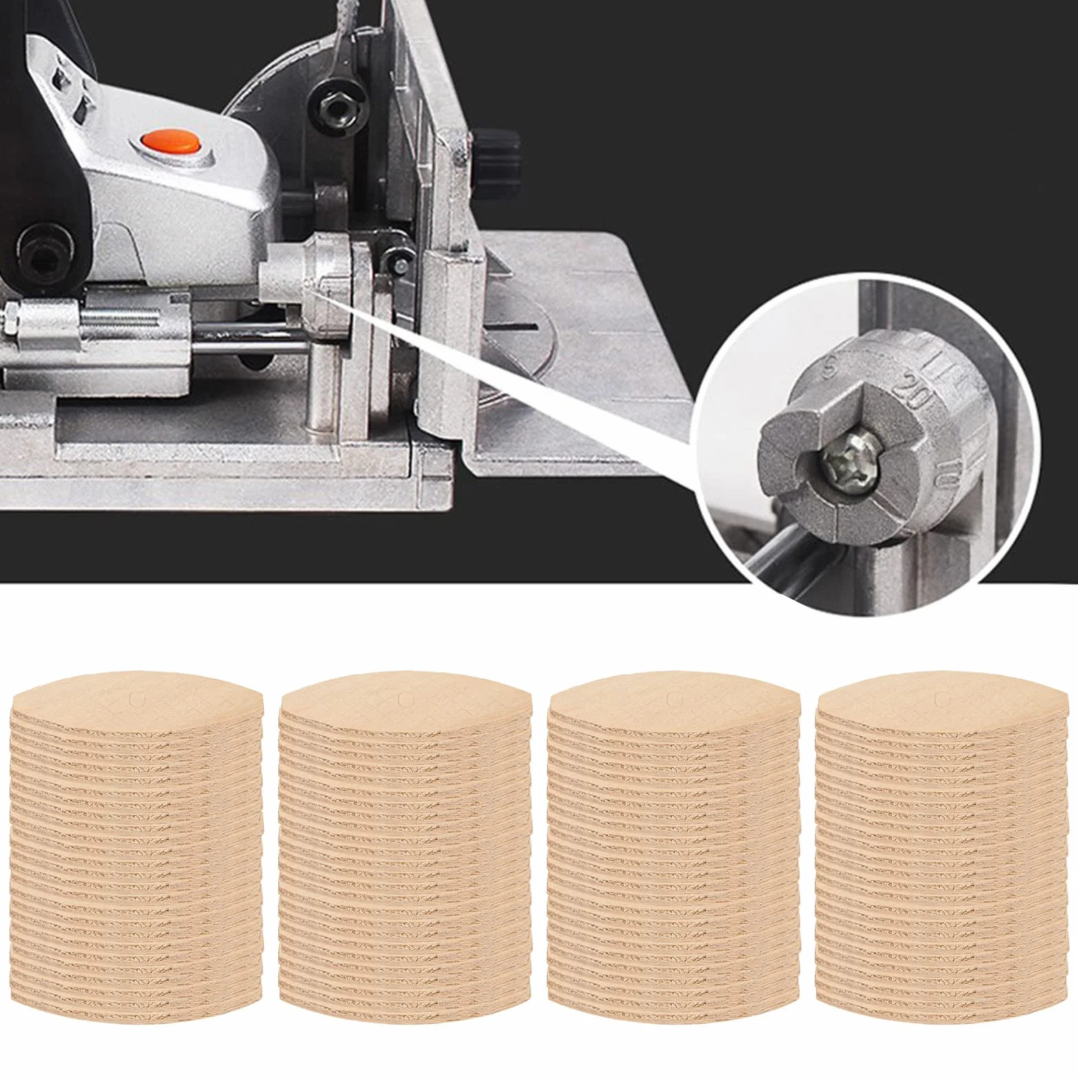 Galletas Para Unir Madera, 100 Uds., Galletas Para Unir Placas, Herramienta De Acoplamiento Para Tableros De Madera Para Uso En Carpintería(0#)