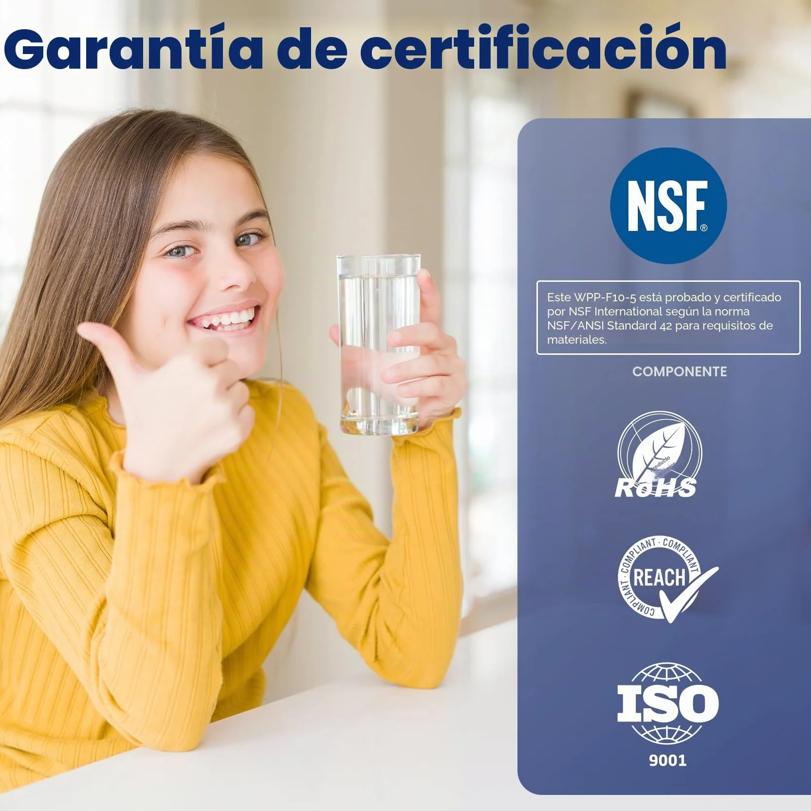 Membrane Solutions Cartucho 10" de Sedimentos 5 micras, Recambio de Filtros de Polipropileno Hilado, para Sistema Ósmosis Inversa y Sistema de Filtración de Toda la Casa, 10 x 2,5 pulgadas, 6 Pack