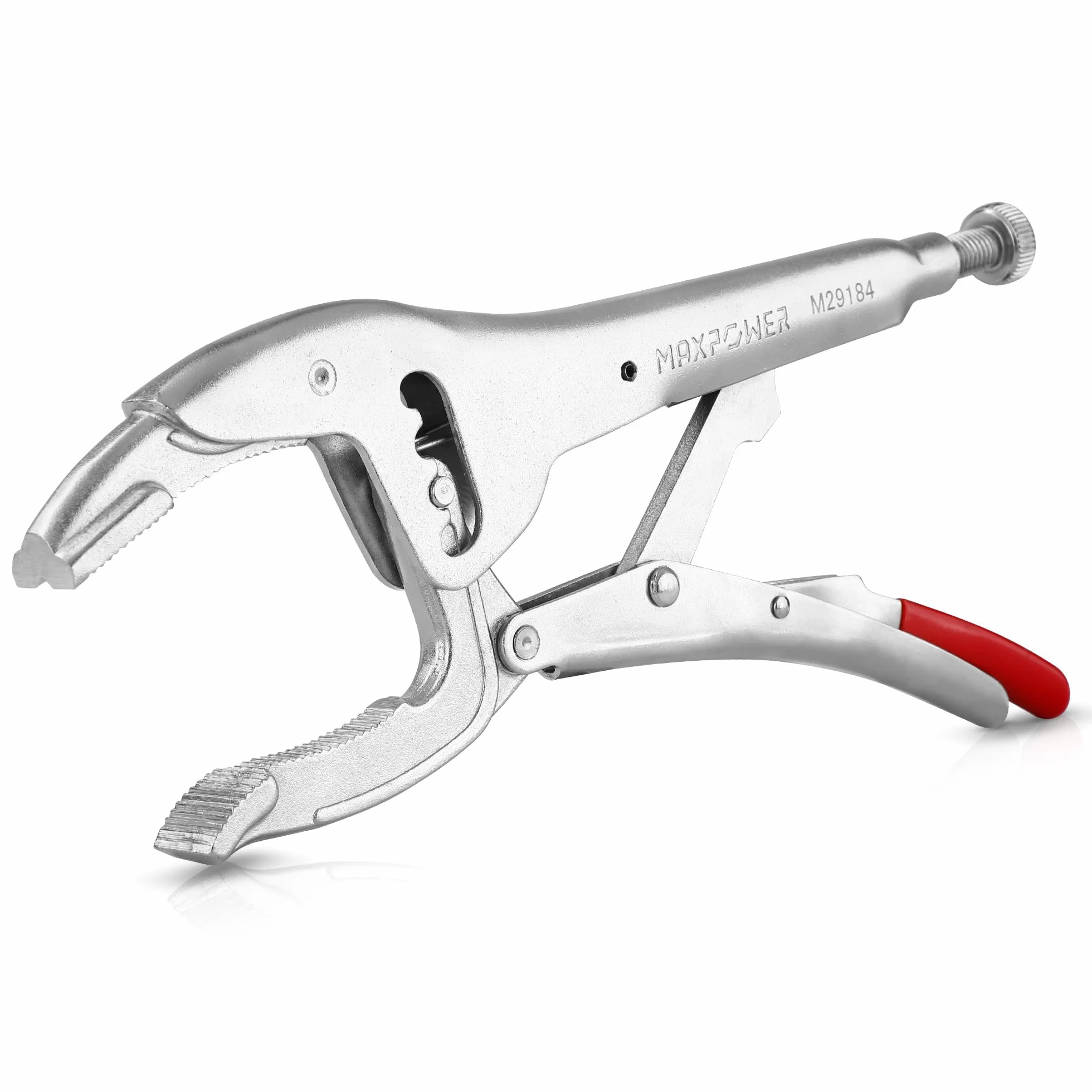 Alicate de Bloqueo, MAXPOWER Tenaza Grip Cr-V 10”/260mm con Cuatro Ajustes de Engranajes 50-100mm Mordaza Grip Locking Plier