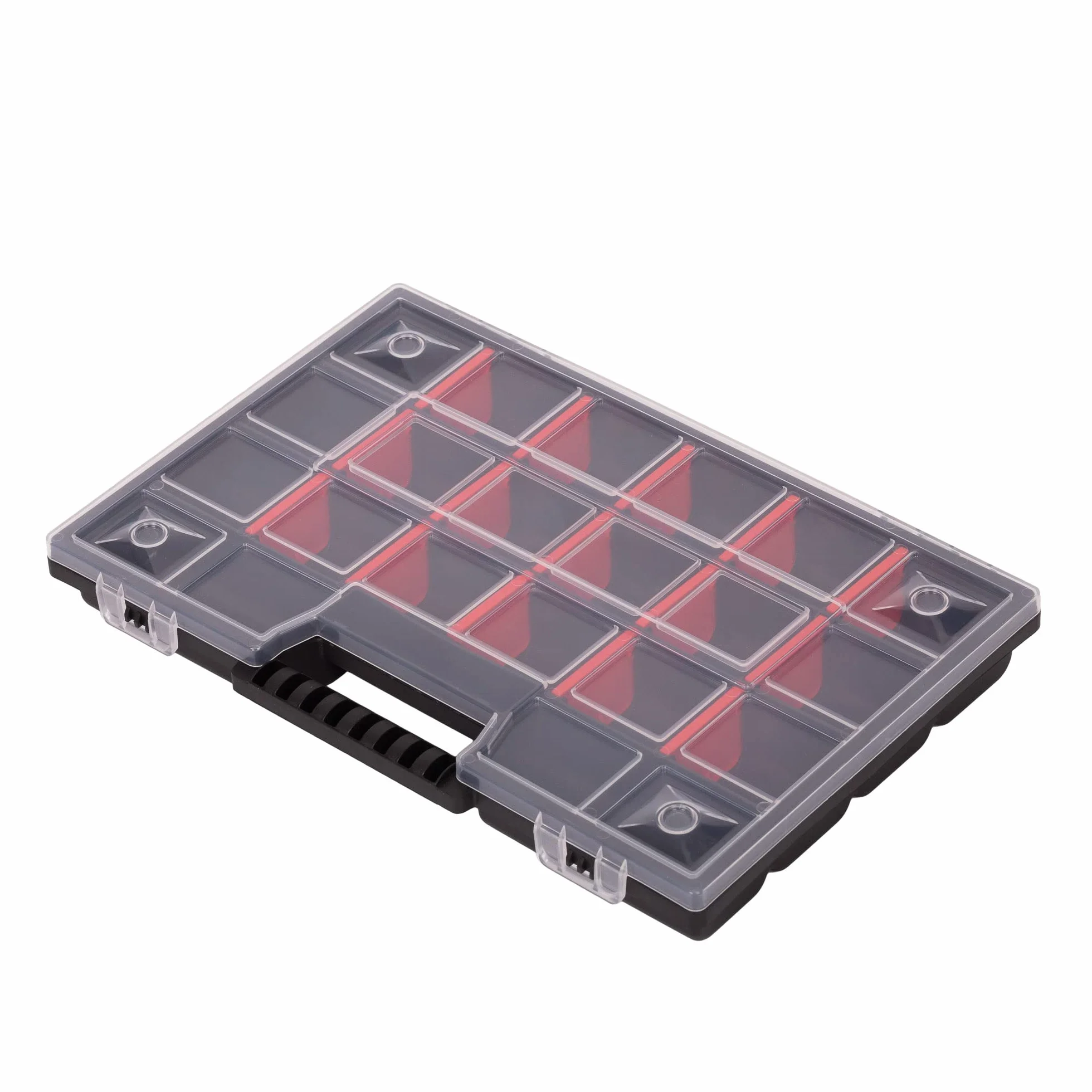 MIVOS Caja organizadora 12 pulgadas 21 compartimentos 290x195x35 mm para tornillos y piezas pequeñas