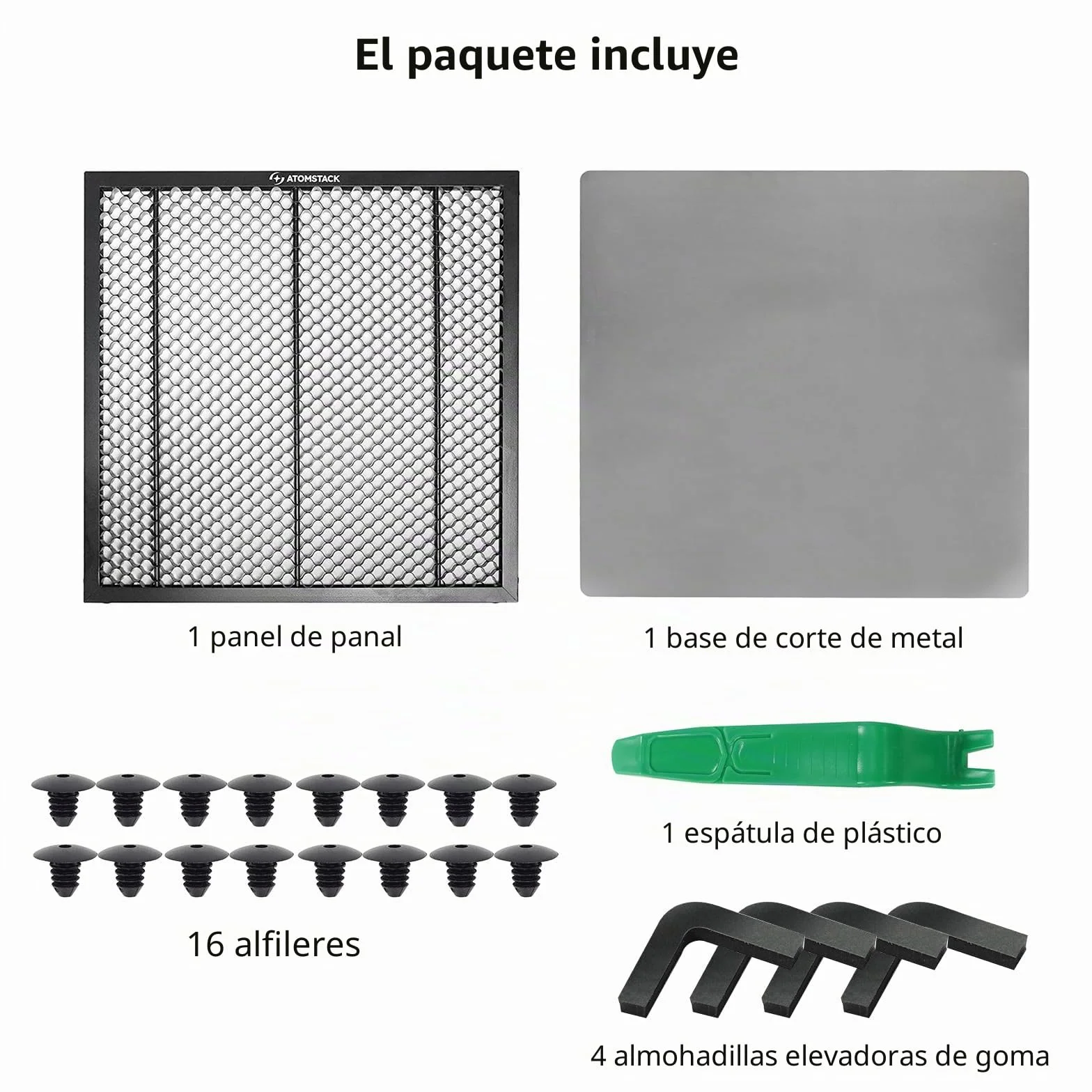 ATOMSTACK F2N Láser Panal de abeja 300 x 300 mm Metal Honeycomb Protector de mesa universal para máquina de grabado láser Swift CO2 Diodos Laser Disipación del Calor
