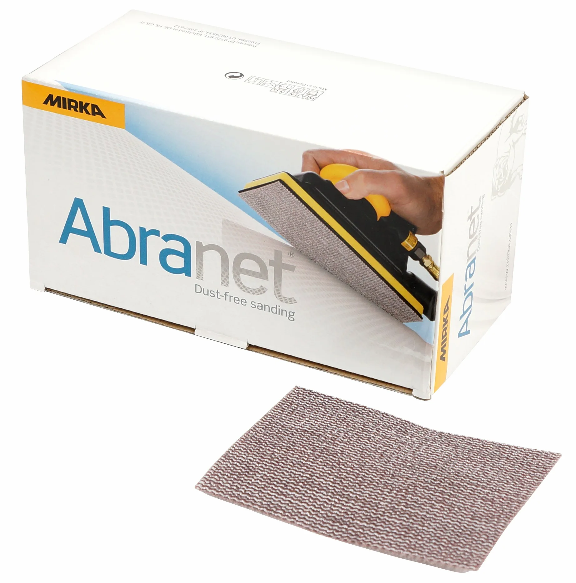 Mirka 9 A-129 – 120 3 X 10 cm 120 Grano abrasivo libre de polvo hojas de lija de malla, caja de 50 hojas