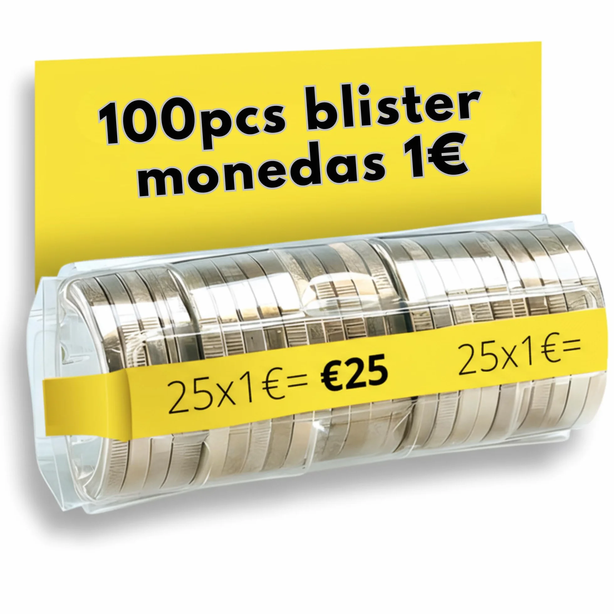 AF 100 Blister Monedas 1 Euro Formato Europeo Organizador Contador