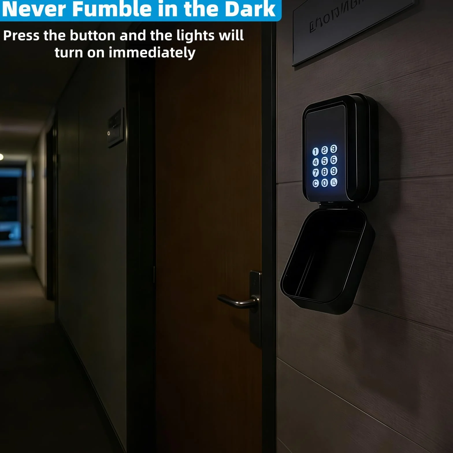 Caja fuerte electrónica inteligente para llaves, caja de llaves de pared con cerradura de 12 dígitos, Bluetooth o cerradura de combinación, cubierta impermeable para Airbnb, garaje, escuela y oficina