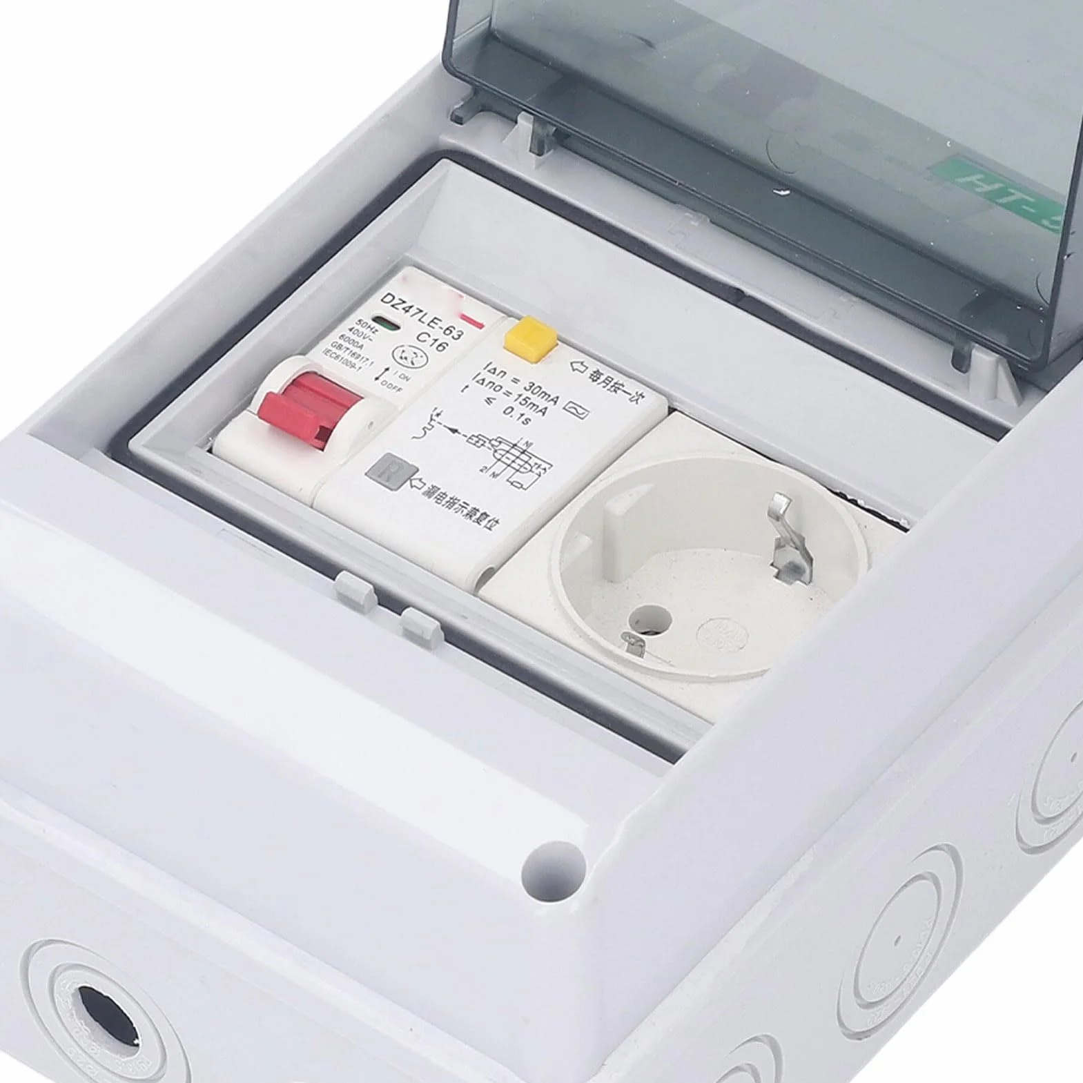 Buachois Caja de distribución eléctrica impermeable, caja de protección de plástico para exterior