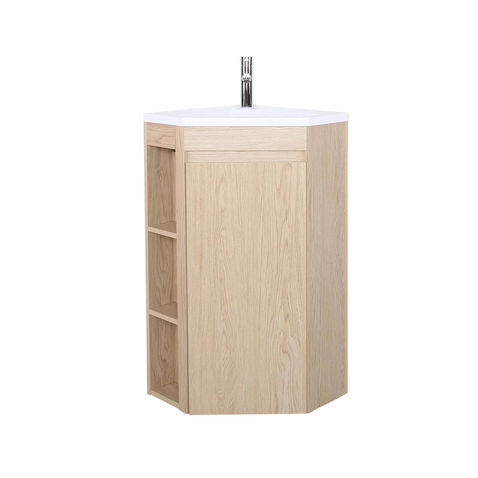 MOB-IN - Mueble bajo lavabo de esquina Sorrento sobre patas con lavabo y grifo