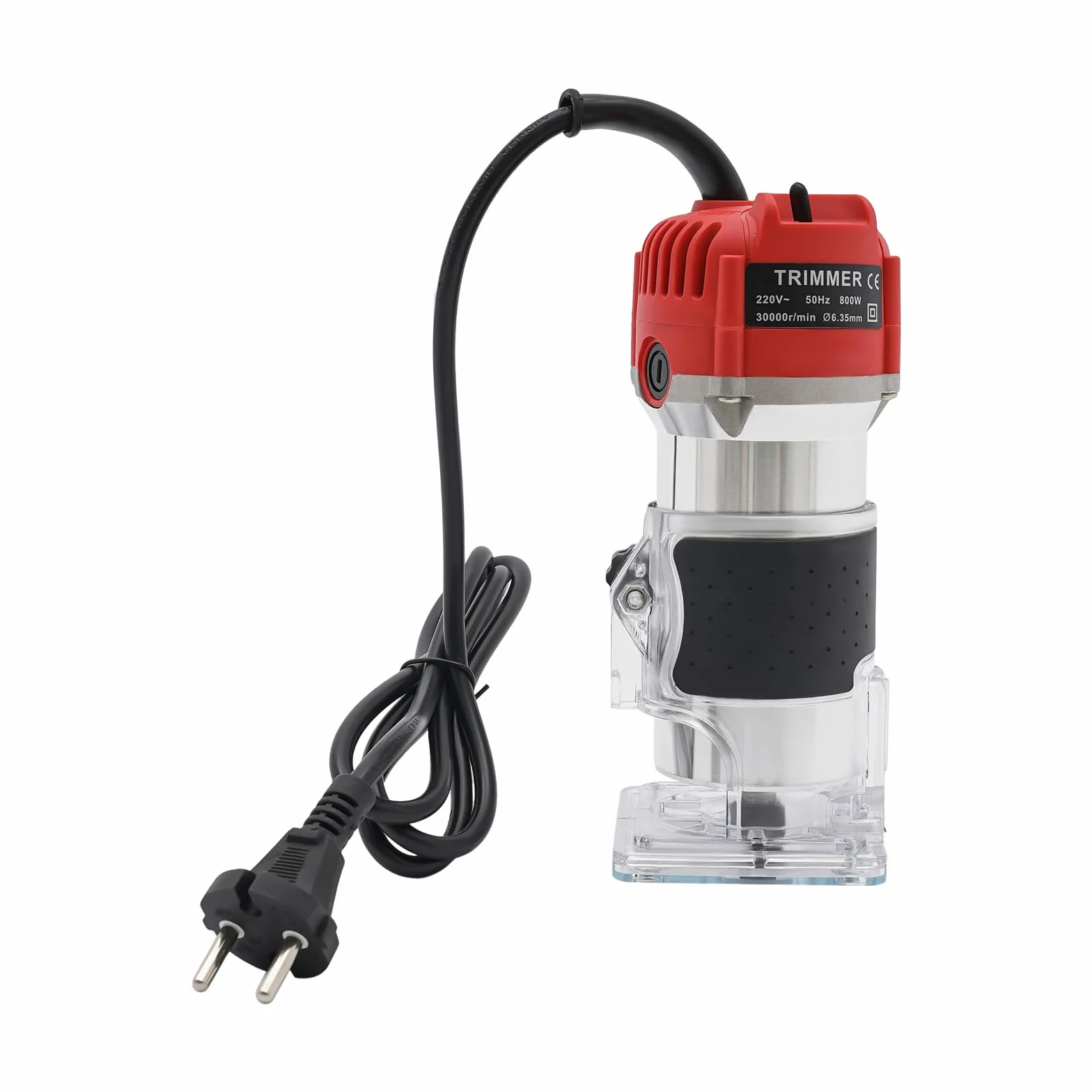 Fresadora de Madera Compacta 800W 30000r/min, Fresadora de Mano Portátil Para, Trabajar la Madera Eléctrica, Diámetro de corte 6,35 mm