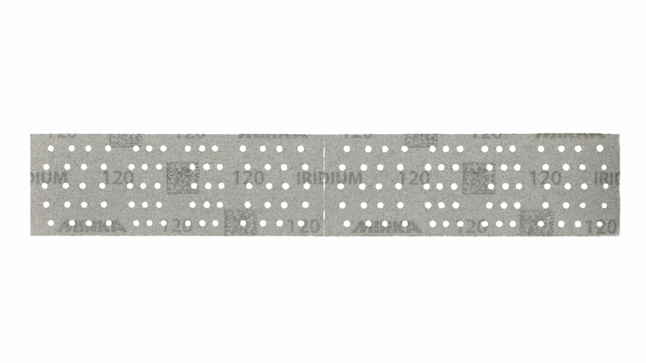 Mirka Papel de lija Iridium 70x400 mm 140 agujeros grano 120 | Perforado en el centro para mejor extracción de polvo cierre adhesivo para fácil fijación ideal para madera y acero