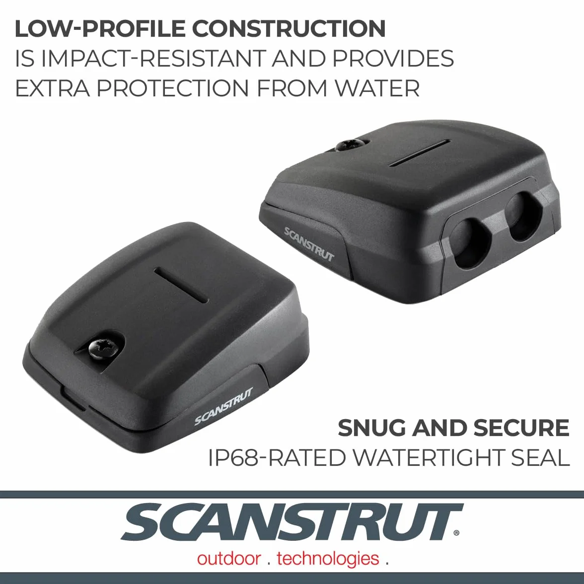 Scanstrut DS-HD10-BLK - Sello de Cable Horizontal Doble, Color Negro