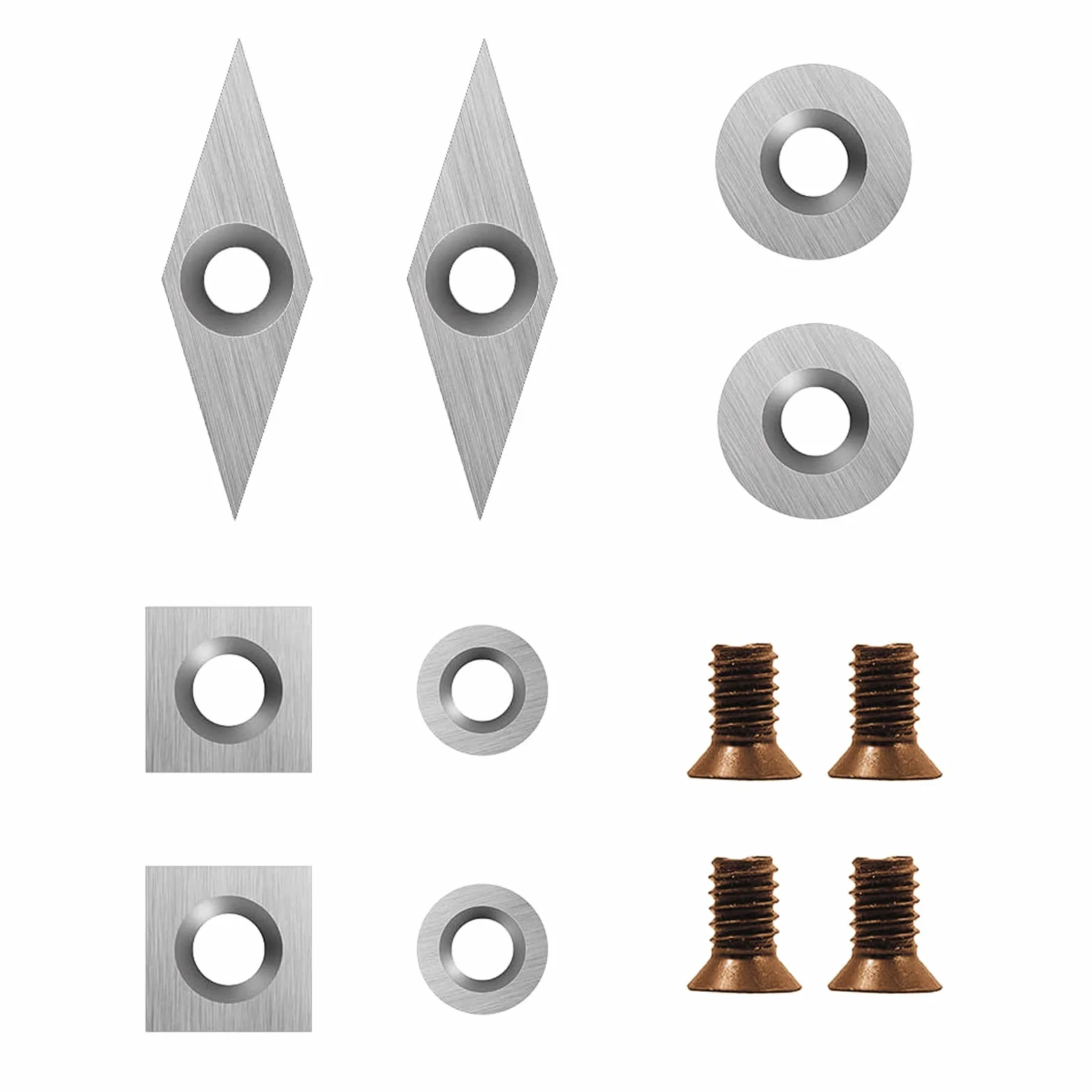 Cortador de metal duro para torno, placas reversibles de carburo de tungsteno, 8 piezas