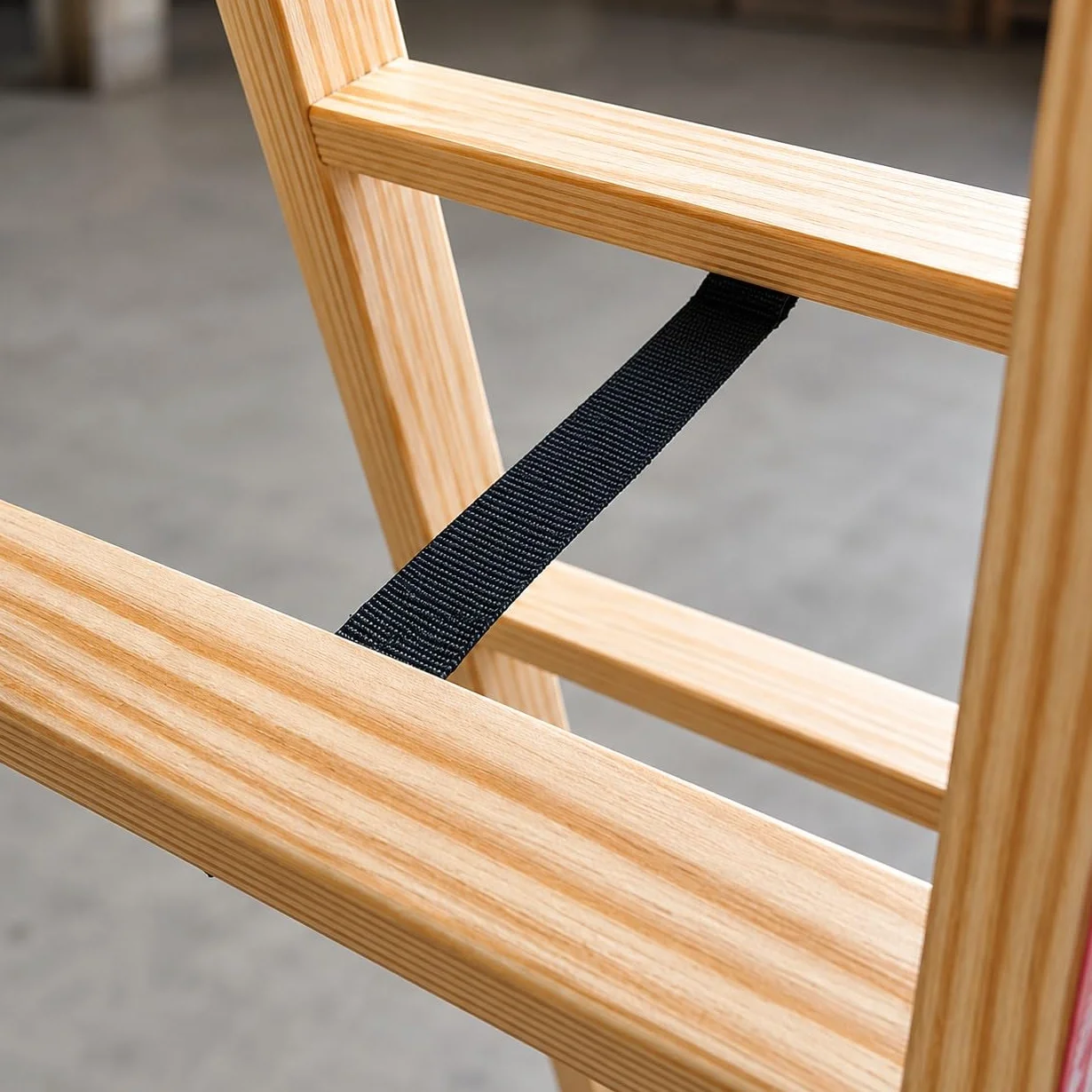 TM-DA Escalera Tijera Doble Acceso de Madera de Pino 7x2 Peldaños 150 kg