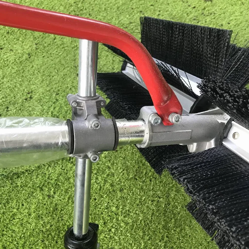 Escoba barredora de Gas de 2 Tiempos Cepillo de césped Artificial máquina de Tierra para Limpiar rastrillos soplador de Nieve Alimentado por rastrillo Paseo de Mano detrás de la Entrada