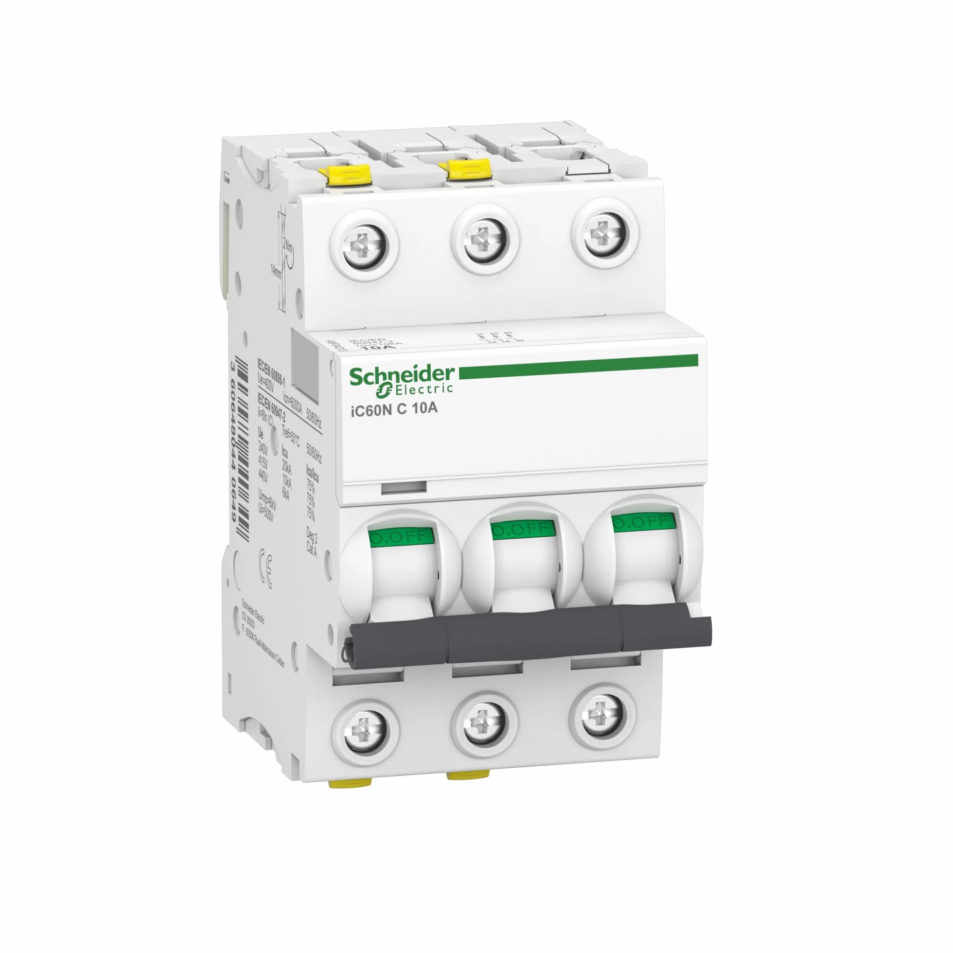 Schneider Electric - ACTI9 IC60N 3P 10A C Miniature Circuit B