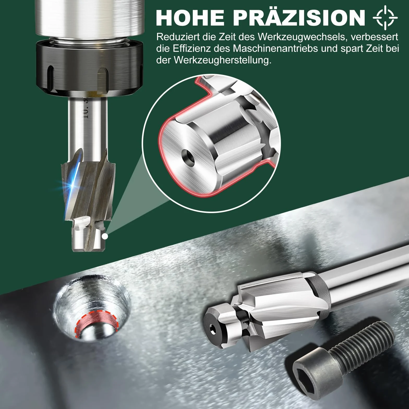 7 avellanadores planos M3-M14 HSS, avellanador de 4 dientes, ranura CNC, avellanador cónico para metal, acero, aluminio, madera, acero inoxidable, plástico