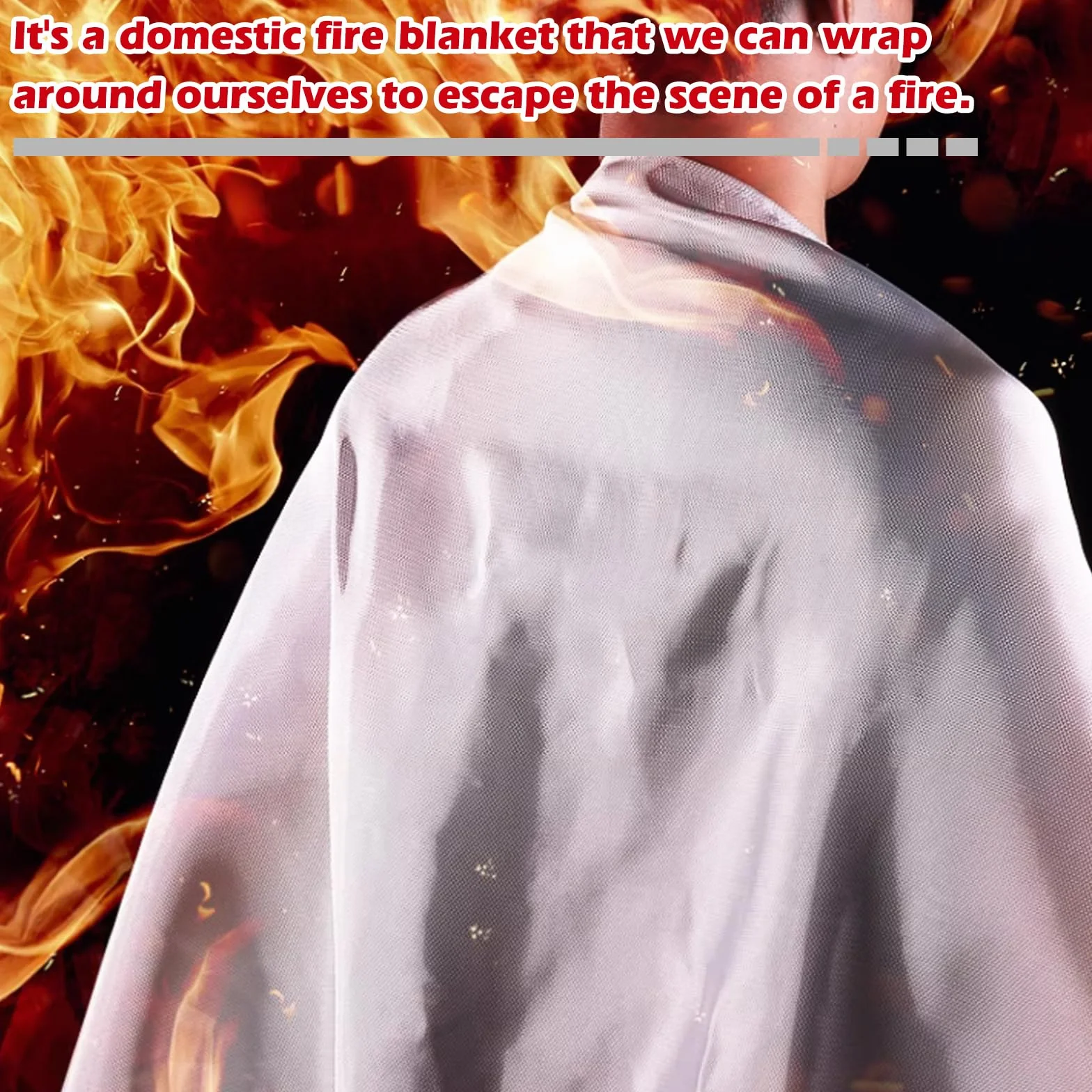 Manta Ignífuga 2m x 2m Fibra de Vidrio para Cocina