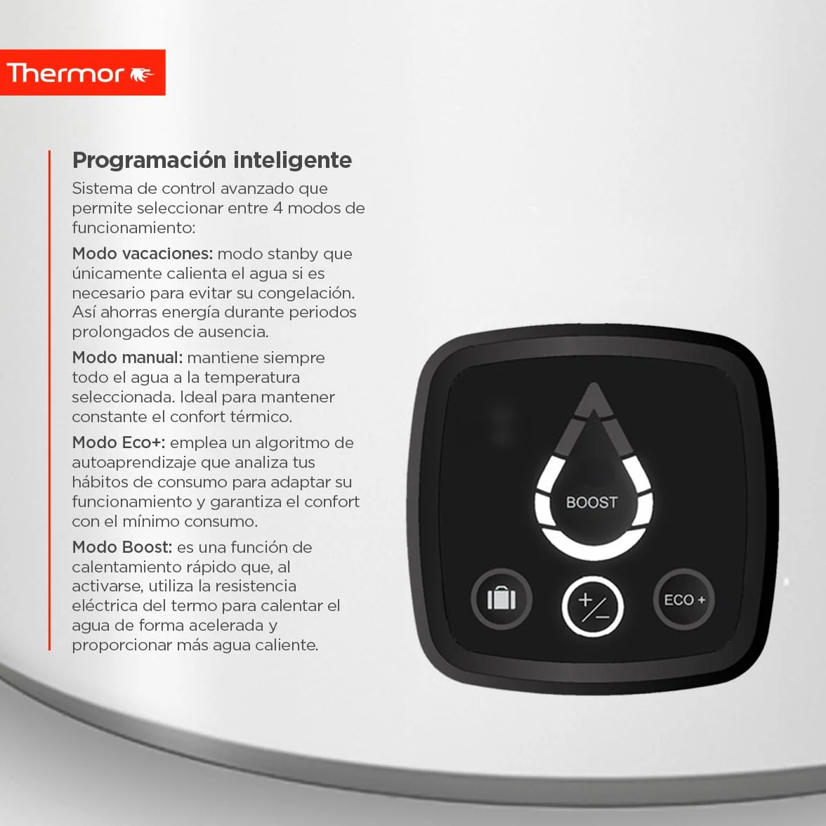 Thermor - Termo Eléctrico Ceramics Digital - Calentador de Agua Eléctrico Vertical de 100 L - 1800W - Resistencia Cerámica Antical - Fácil Instalación - Fabricado para instalación en España