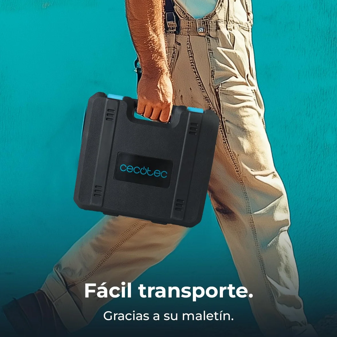 Cecotec Taladro Eléctrico Percutor PowerDrill 850 EasyAdjust. 850W, 46000 impactos por minuto, 4800 rpm, Cable extralargo 3m, Mandril portabrocas sin llave 13mm diámetro, Totalmente equipado