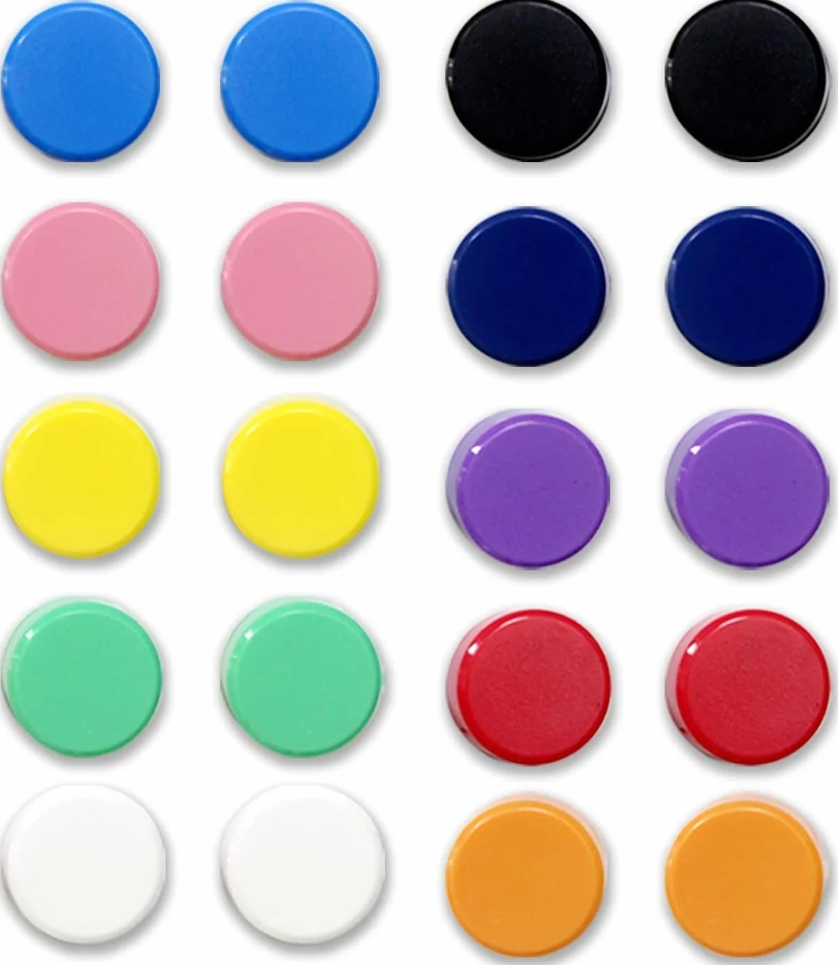 Qualsen Imanes Pizarra Magnética 20 Imanes Nevera Potentes 10 Colores