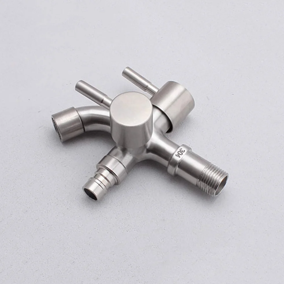Yardwe Grifo Doble Salida Inoxidable 304 Para Lavadora Y Cocina Con Control Independiente Del Flujo Compatible Con La Mayoría De Mangueras Instalación Fácil Para Hogar Y Lavadero