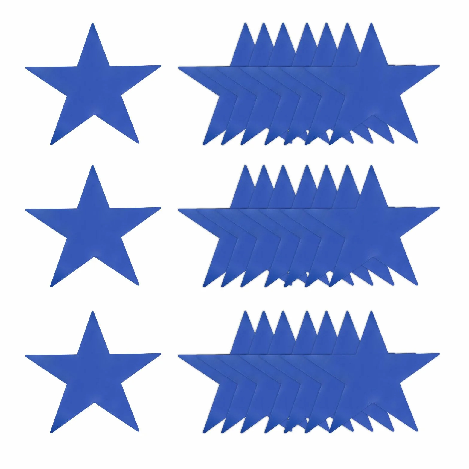 QUARKZMAN 40 Pcs 6" Estrellas Papel Doble Impresión Confeti Decoraciones para Fiesta