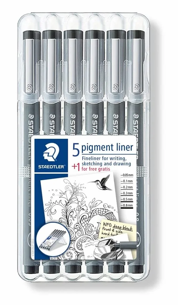 Staedtler 308 02-9 Rotulador de Punta Fina Multicolor Paquete de 6