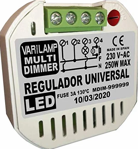 MULTI DIMMER 250. Regulador UNIVERSAL a pulsadores para cualquier LED regulable. 250W Max.