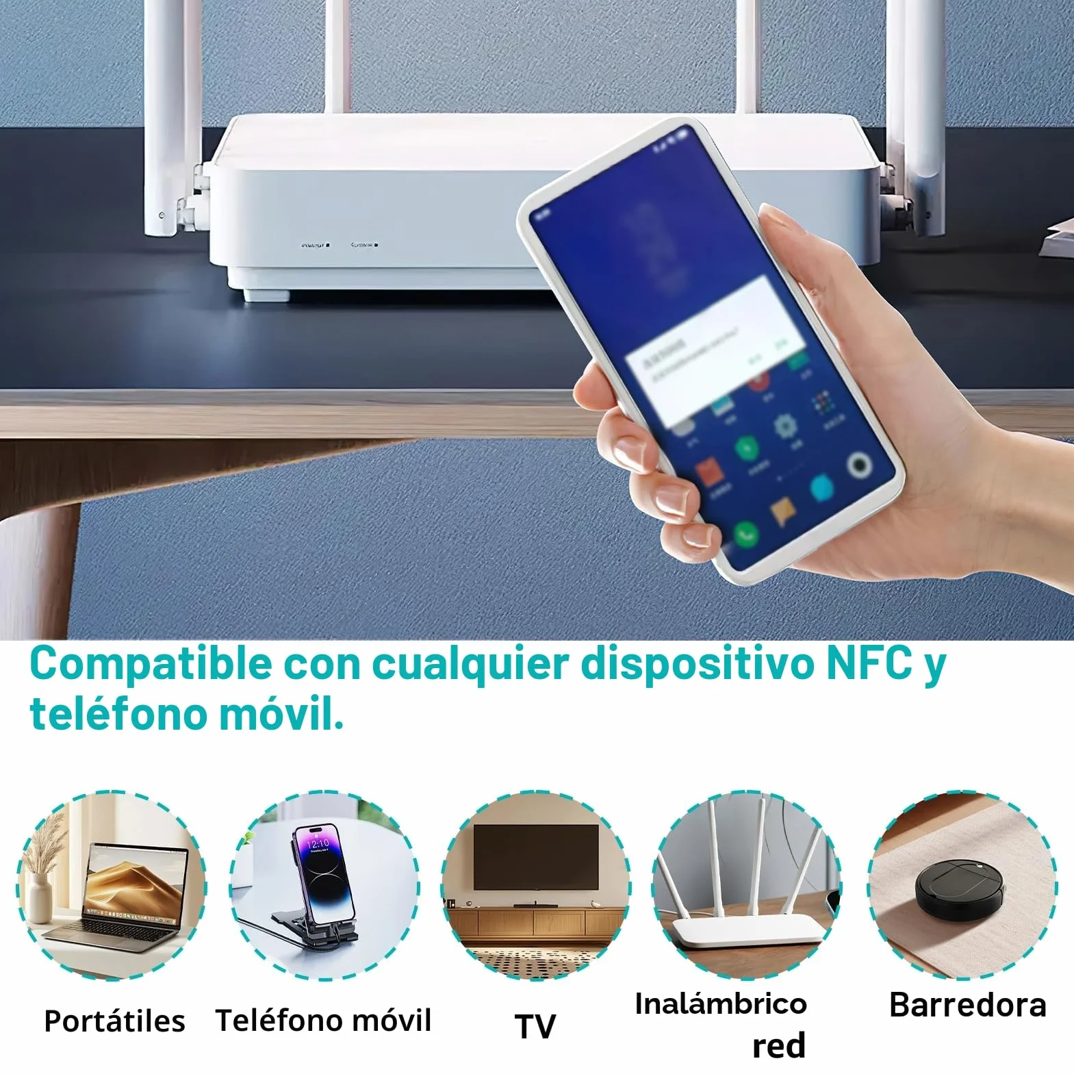 Pegatinas NFC Ntag213 regrabables 144 bytes para iPhone iOS Android
