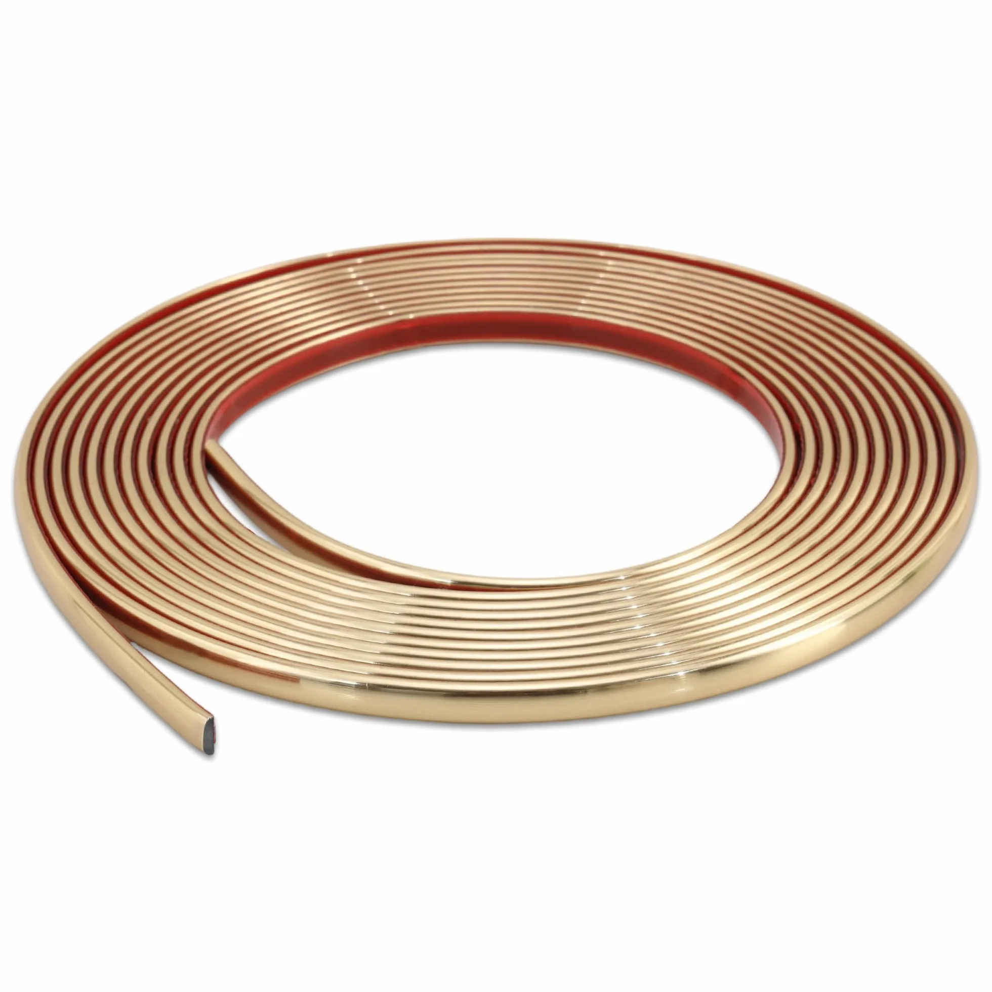 Trimold Moldura autoadhesiva oro cepillado 5 m flexible para bordes espejo pared techo suelo armario azulejo