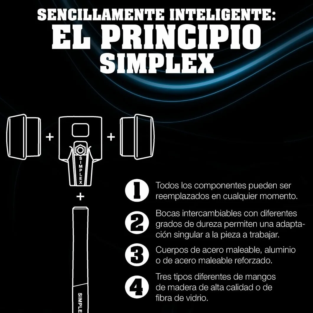 HALDER 3026.050 - Maza de goma + acetato Simplex Ø 50 mm