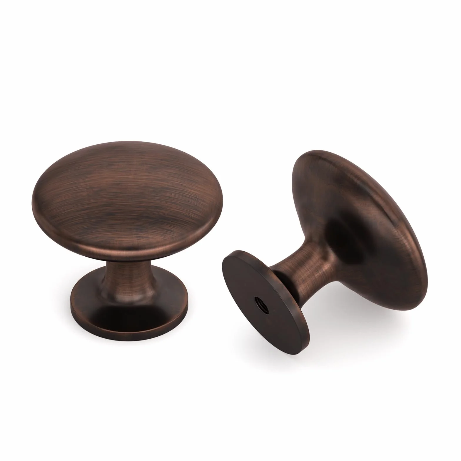 LONTAN 20 Pomos de Bronce Frotados Con Aceite para Muebles - Modernos para Cocina, Cajones, Puertas, Dormitorio y Baño