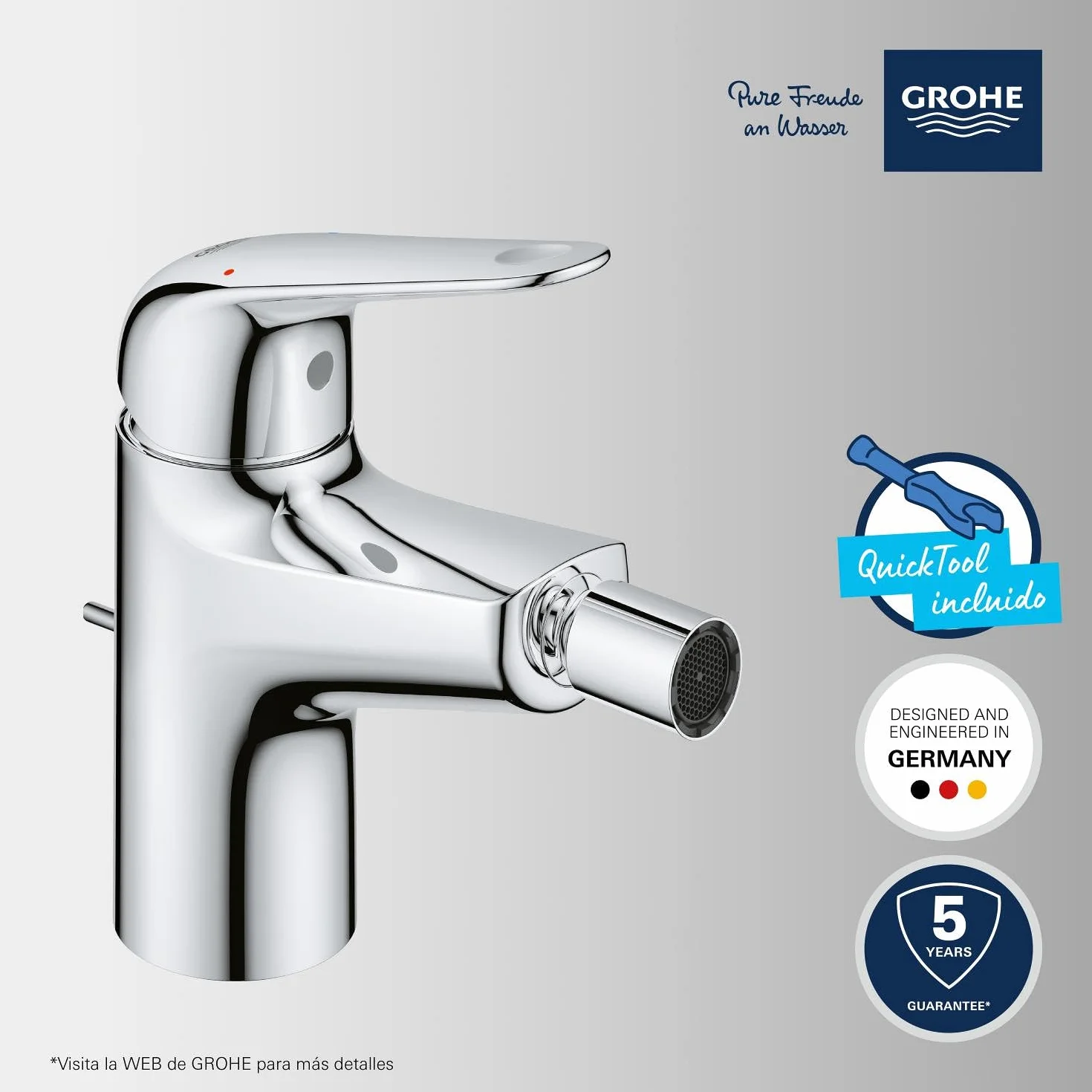 GROHE Swift Quickfix Grifo de bidé 1/2" Cromo