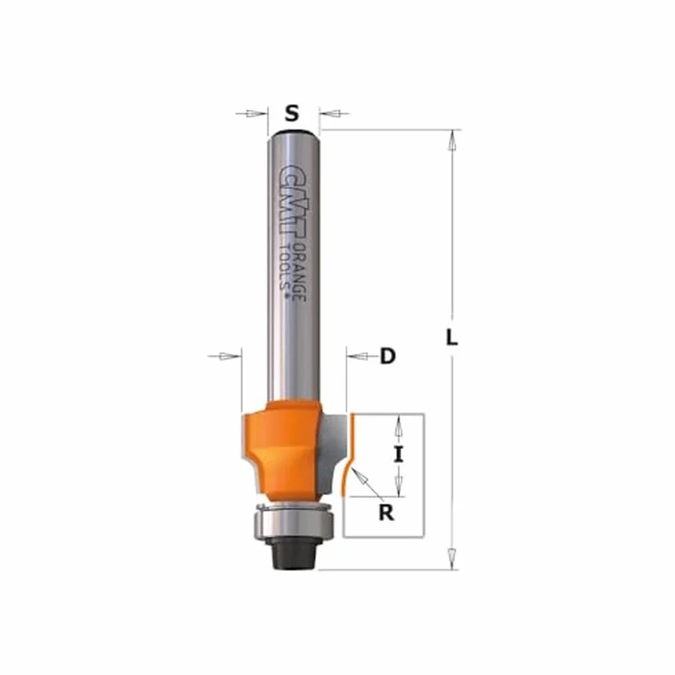 CMT ORANGE TOOLS 907.004.11 Fresa para recortar laminados D12,7mm I9,5mm L52mm SØ8mm