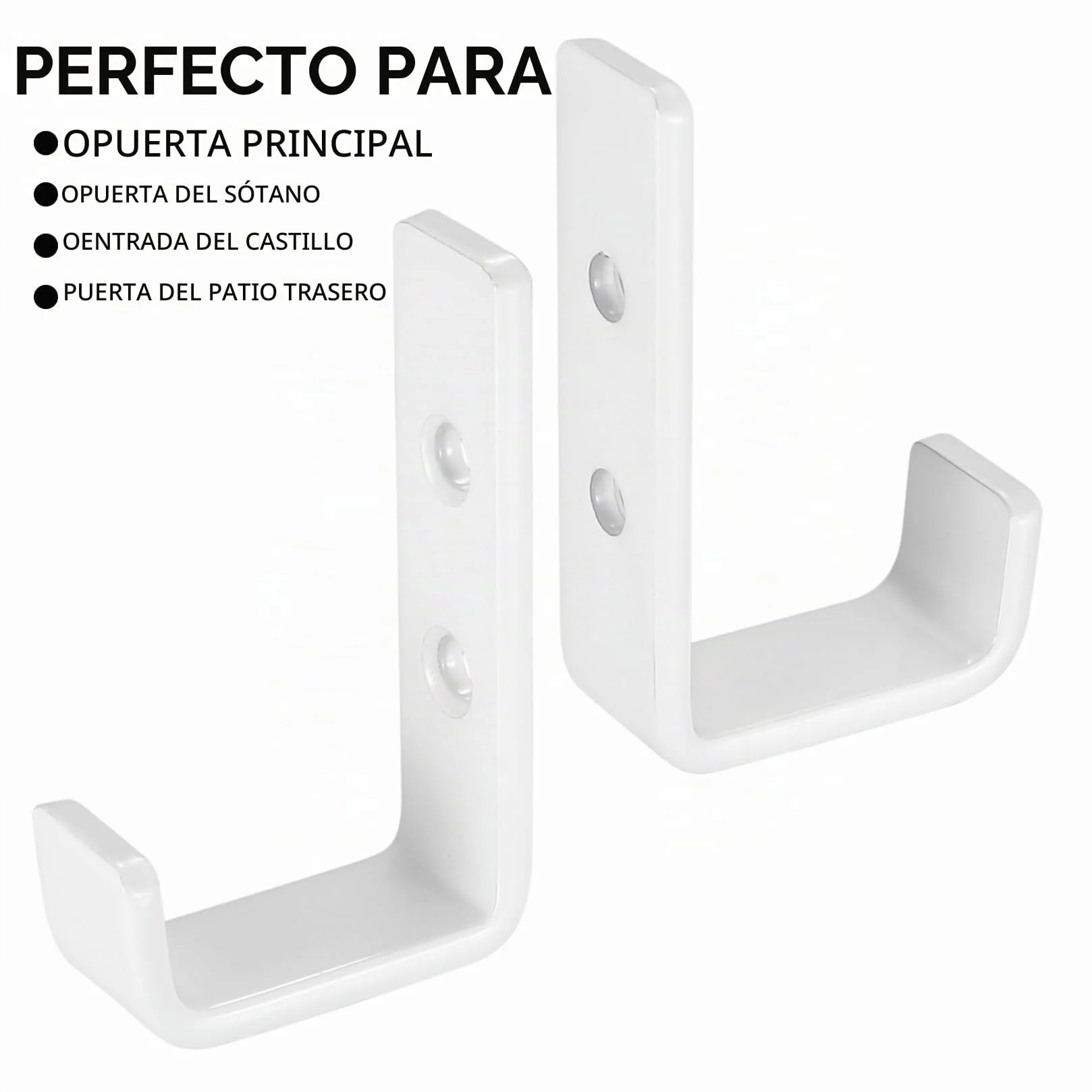 2 Pcs Ganchos para Colgar Bicicletas, Gancho Pared de Garaje, Gancho Bicicleta Pared, Soporte Ganchos en J Ganchos Pared de Garaje Garage para Colgadores Herramientas Eléctricas, Blanco