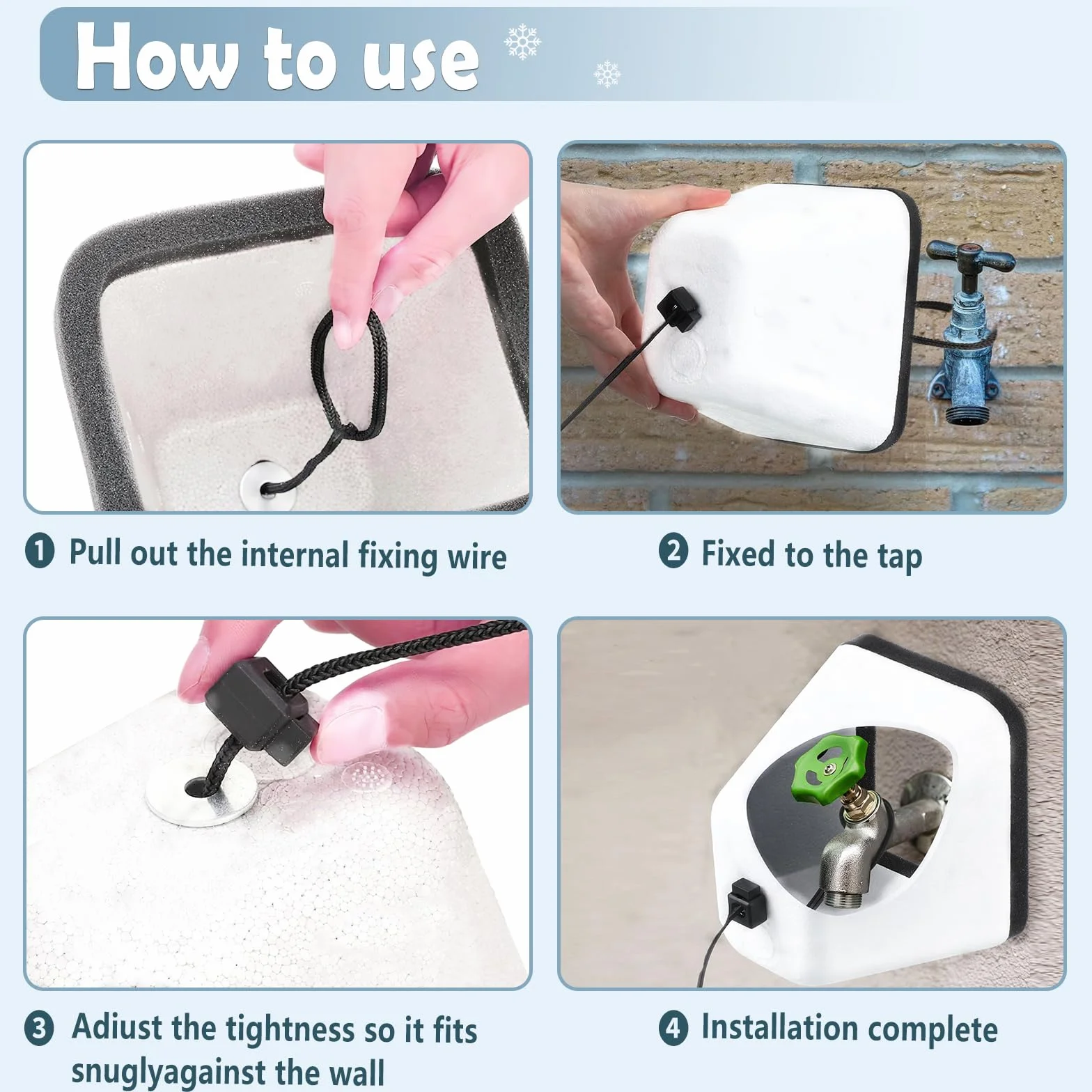 Protector Grifo Exterior Antihielo para Lluvia y Nieve