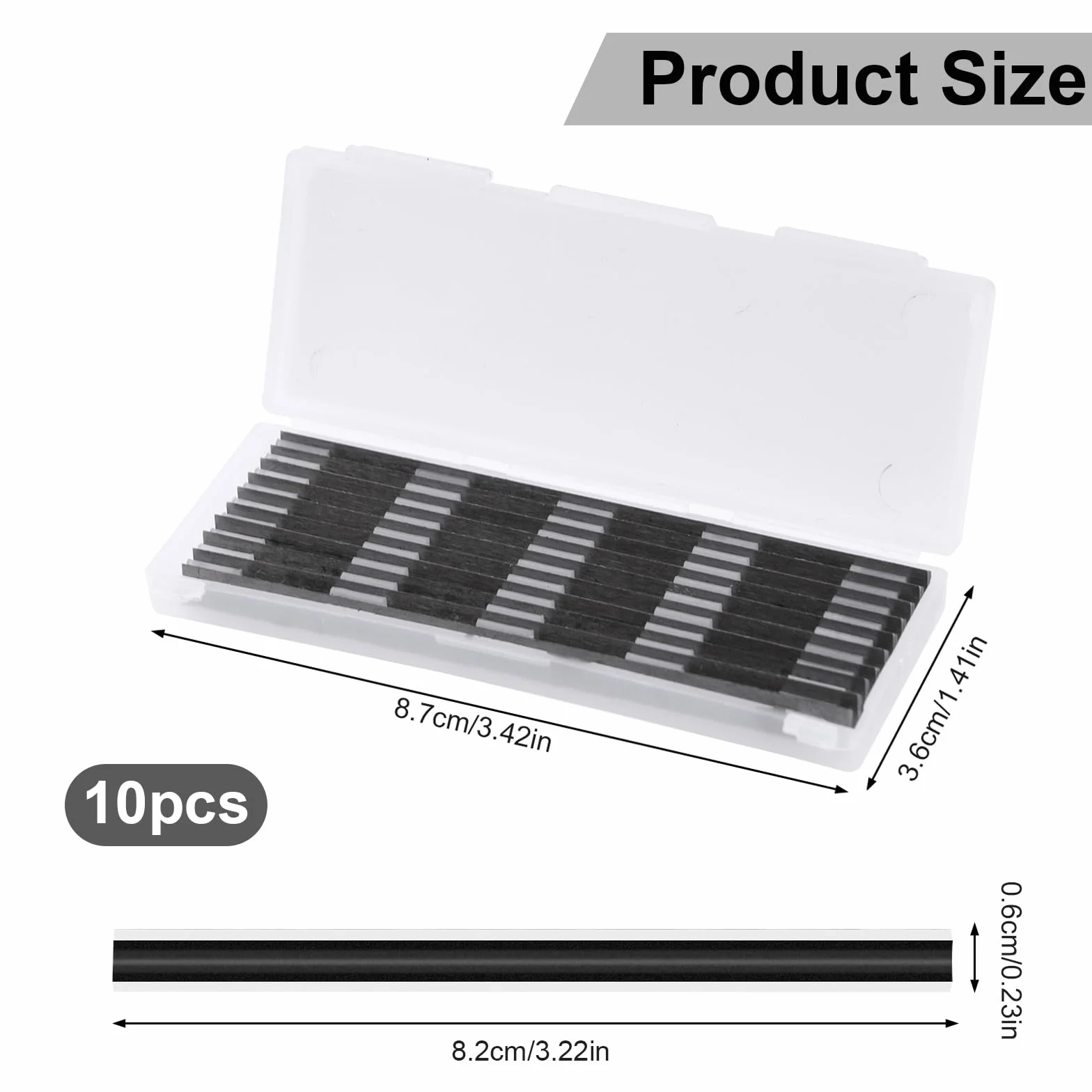 10 Piezas 82mm Juego de Cuchillas HSS para Cepillo Eléctrico (82x5.5x1.2mm), Repuesto para Bosch, Cepillos de Madera Manuales y Máquinas de Carpintería