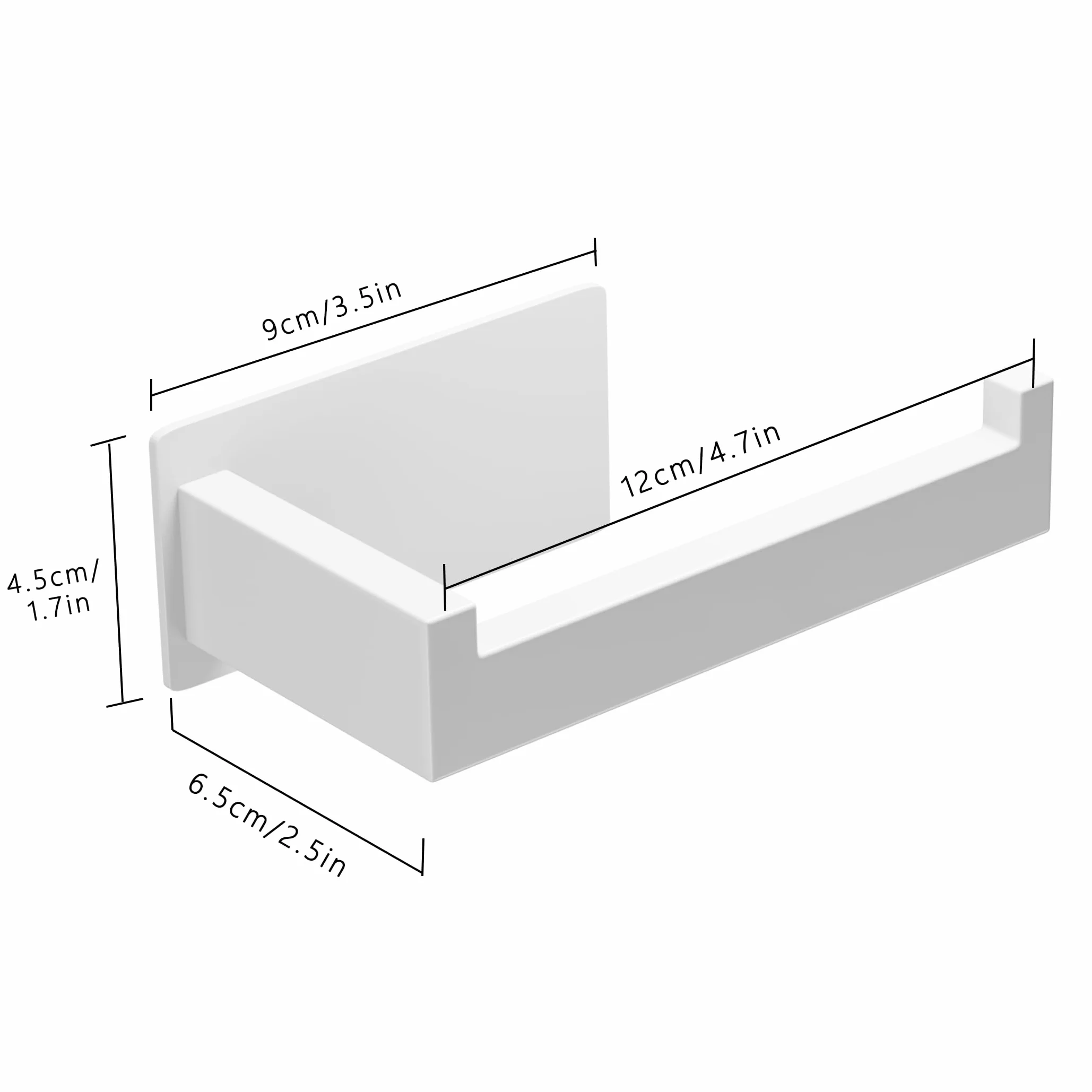 Aikzik Portarrollos Baño Papel Higiénico Acero Inoxidable sin Taladrar Blanco