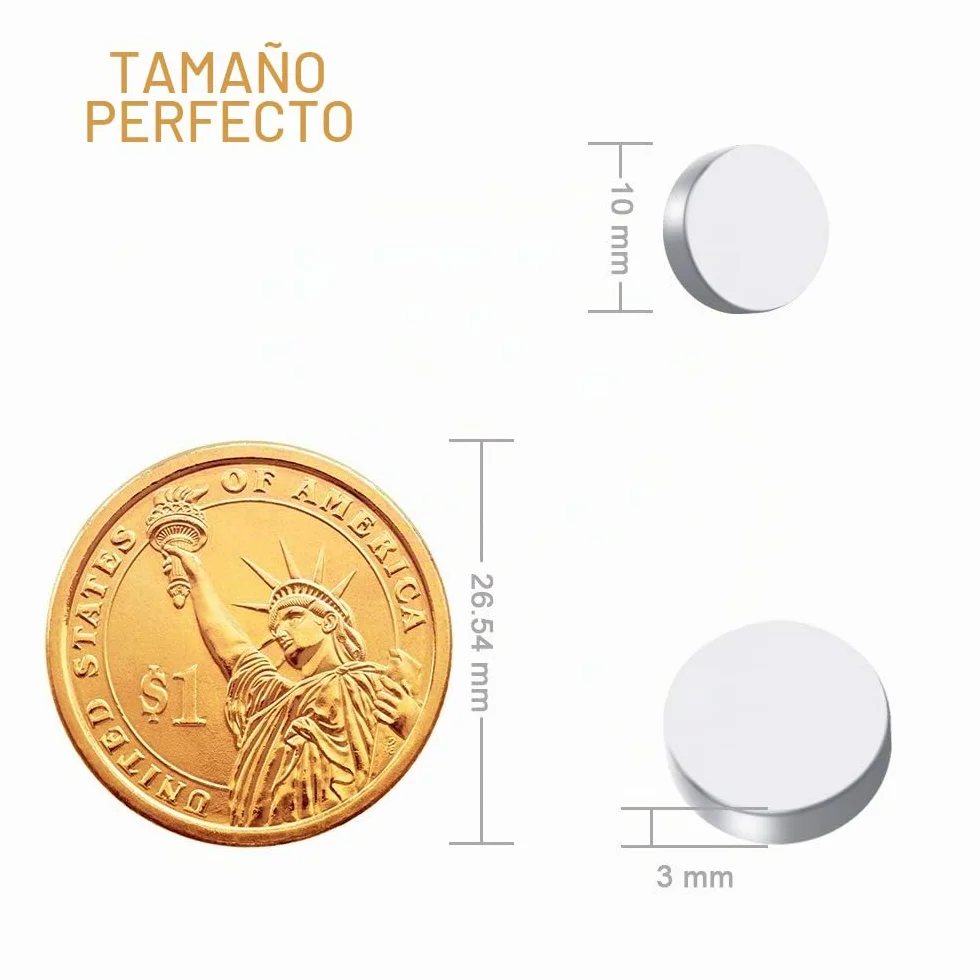 Imanes Nevera 60 piezas, Imanes Redondos 10 x 3mm para Refrigerador con Caja de Almacenamiento