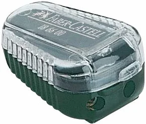 Faber-Castell Sacapuntas TK para minas de 2,0 y 3,15 mm, verde, plástico