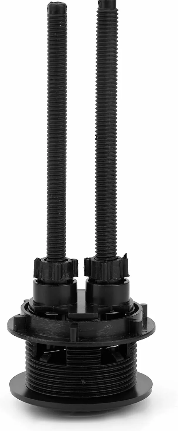 Botón Descarga Inodoro Repuesto 38mm, Pulsador Doble Descarga Ajustable para Abertura 38-45mm Tanque Universal Pieza de Reparación para Baño del Hogar (Negro)