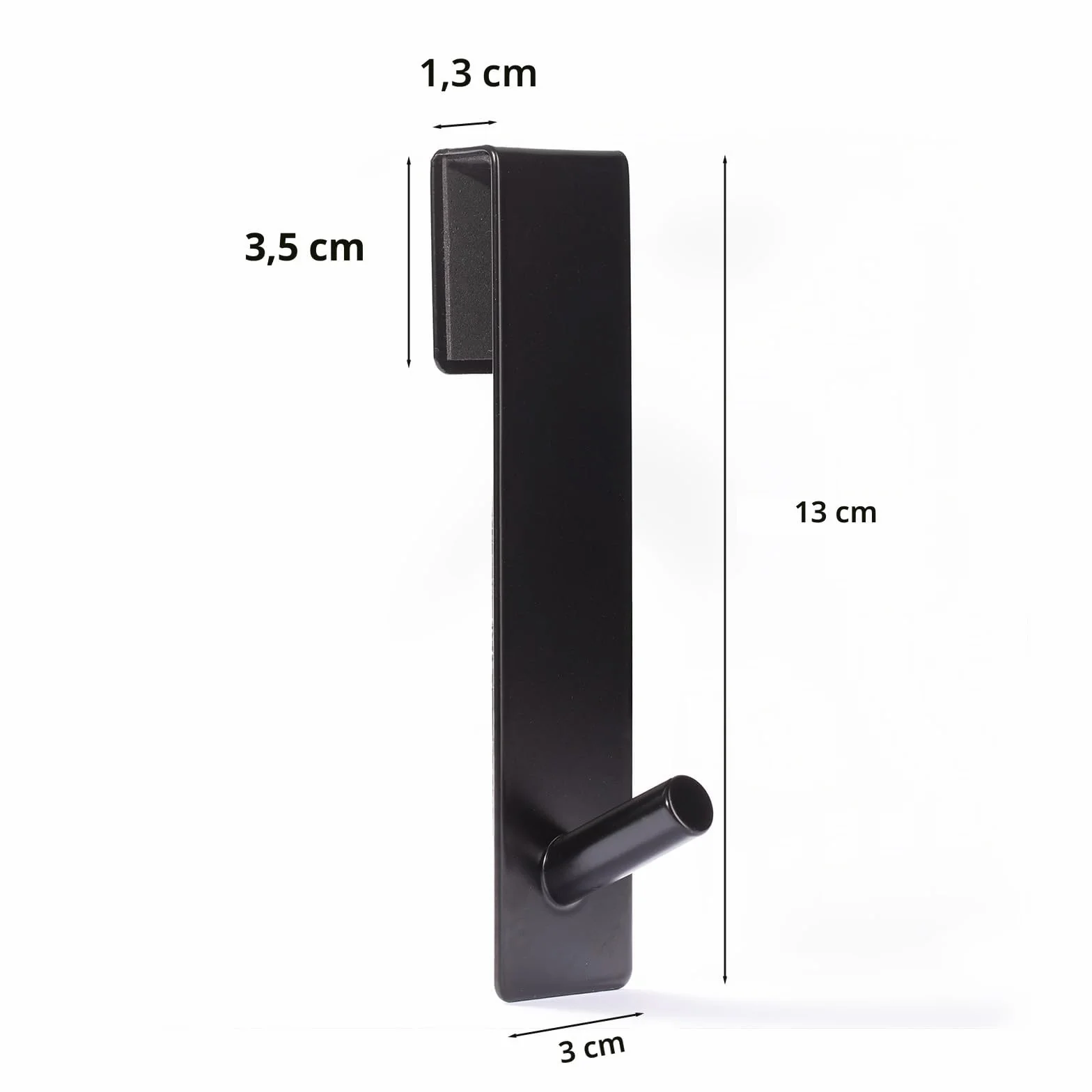 Ganchos Mampara Ducha Cristal Negro Mate sin Taladrar, 3 Piezas 13.3cm Gancho Acero Inoxidable con Esponja Antirayaduras (Puertas <1.3cm)
