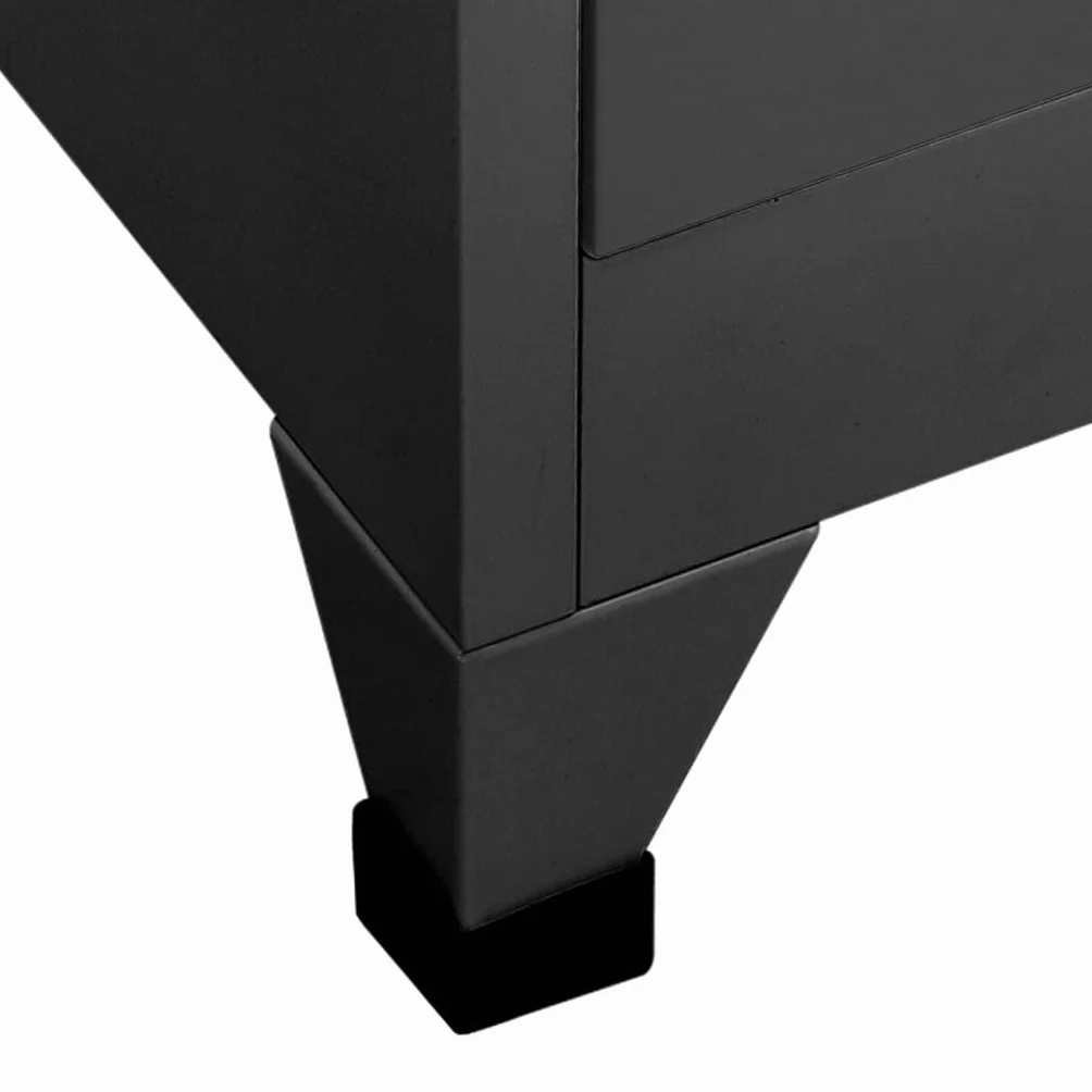 vidaXL Armario Taquilla de Acero Gris Antracita 90x45x180 cm Almacenamiento Oficina