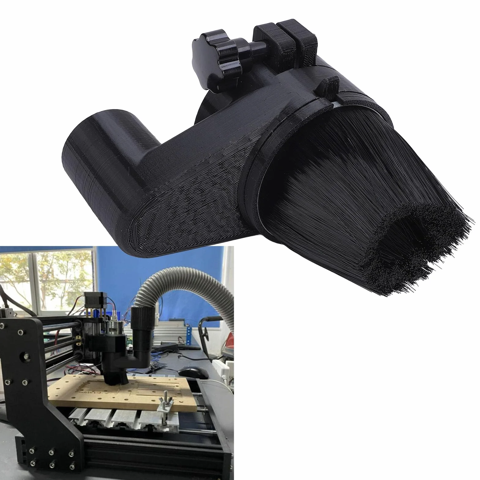 Cubierta de Polvo CNC Cubierta de Polvo del Enrutador CNC de 65 Mm CNC Dust Shoe para 1,5 KW Spindle Motor Grabado Máquina Máquina Herramientas de Carpintería de Carpintería