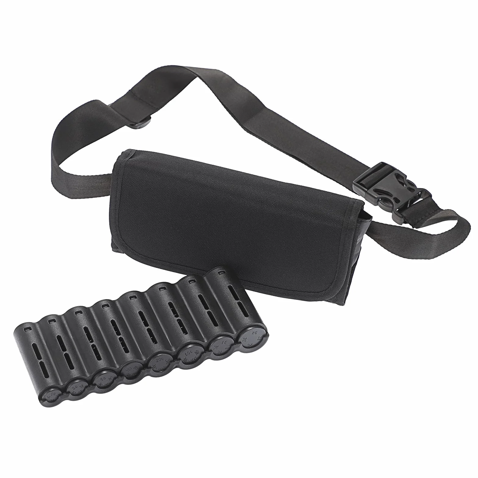 IGNPION Cartera Con Dispensador y Clasificador de Monedas Euro, Cinturón Ajustable, Bolsa de Almacenamiento de Dinero en Efectivo Para Minoristas, Conductores, Restaurantes, Viajes