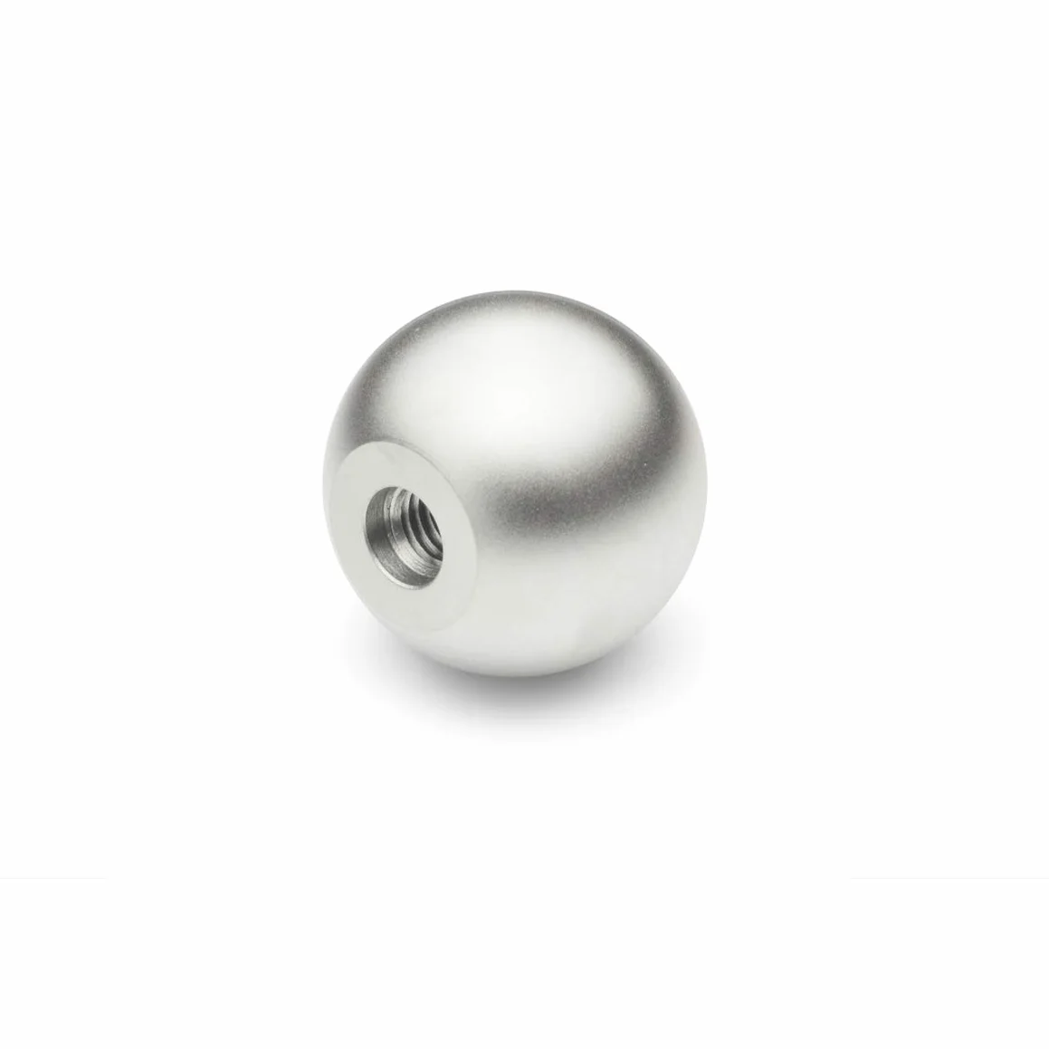 Ganter Normelemente, Botones de bola de acero inoxidable, DIN 319-NI-40-M10-C, diámetro: 40 mm, rosca: M10