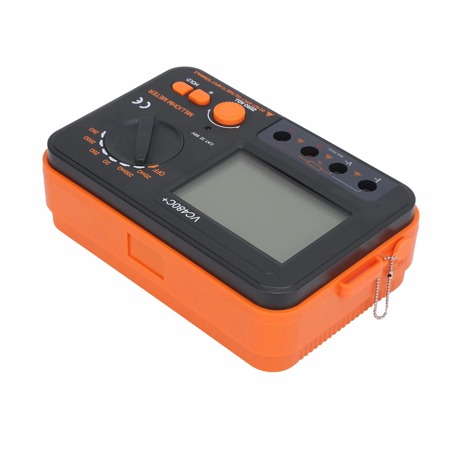 Milióhmetro Digital de 0.01mΩ a 2kΩ, 6 Rangos, Medición de 4 Hilos, Tester de Baja Resistencia DC - Alta Precisión, Protección Avanzada, Pantalla LCD Grande, Portátil para
