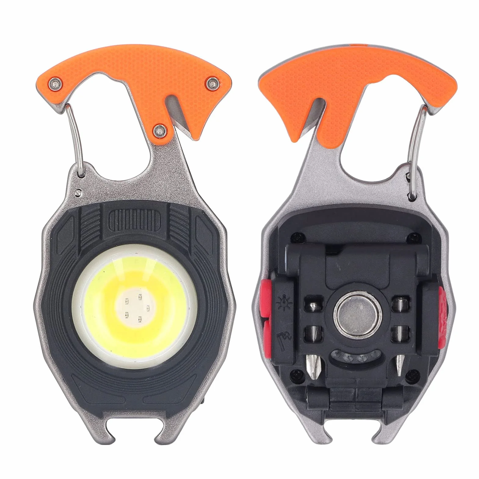 JTLB Llavero LED Linterna Multifuncional Tipo C Mini Luz de Trabajo de Emergencia Luz de Bolsillo con Encendedor Abrebotellas