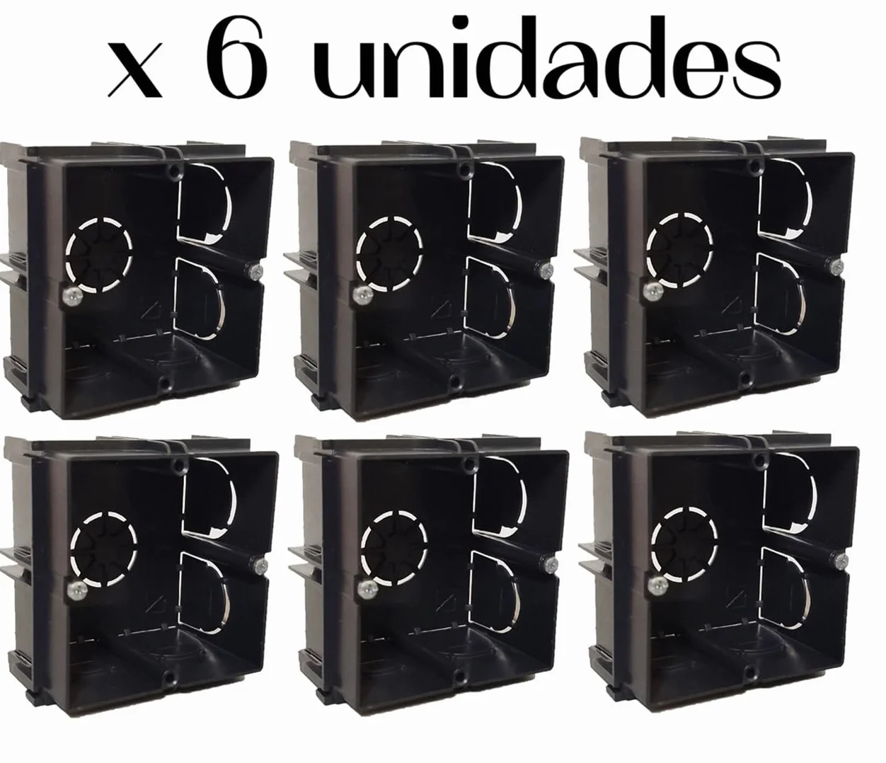 Caja mecanismos electricos empotrable 65x65x43 Pack 6 unidades UNIVERSAL