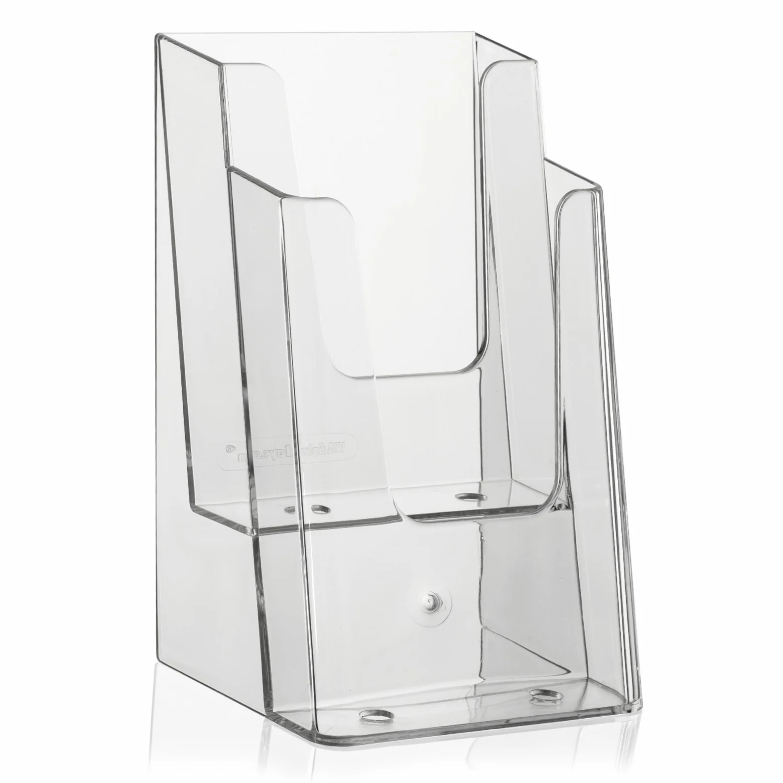 VITAdisplays Soporte para flyer DIN A6 2 pisos transparente