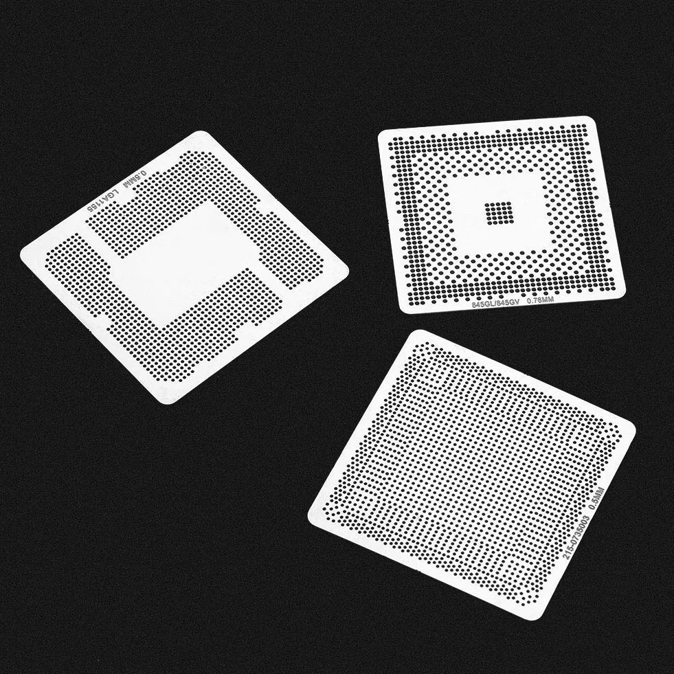 130 Uds. Plantillas de Reballing BGa Universales, Plantilla de Malla de Acero para Soldar, Kit de Juego de Calor Directo, Herramientas de Reparación de Teléfonos de Red de Retrabajo