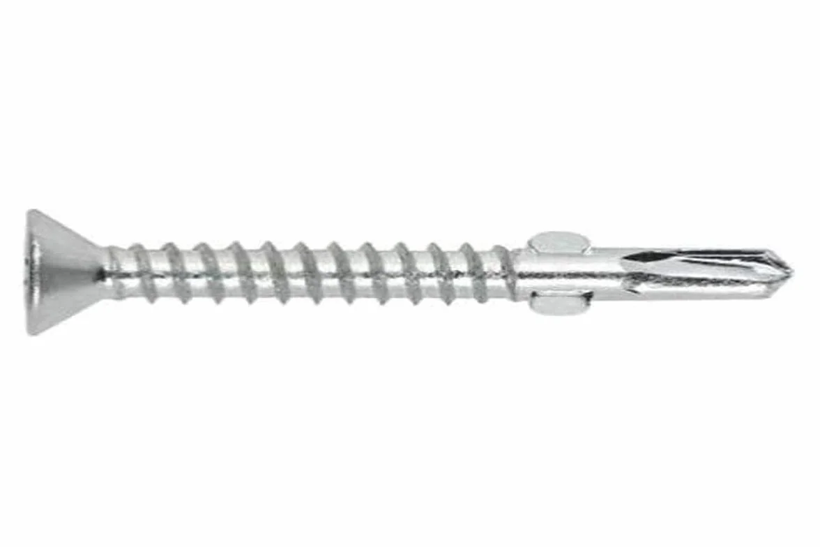 INDEX A PERFECT FIXING - ATA5550 [ATA] Tornillo autotaladrante para uniones madera-metal, Cabeza avellanada, Punta broca de dos alas, Huella TX25, Rosca 60º, Acero zincado, 5,5 x 50 mm, 500 unidades